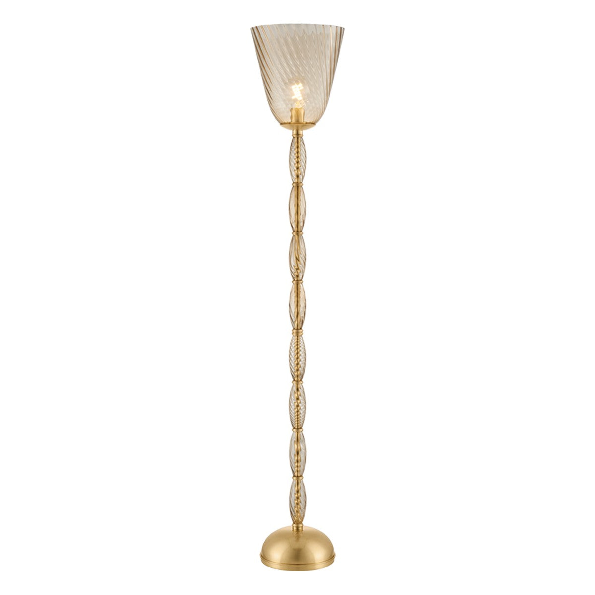 Hudson Valley - L2463-AGB - One Light Floor Lamp - Bleecker - Aged Brass