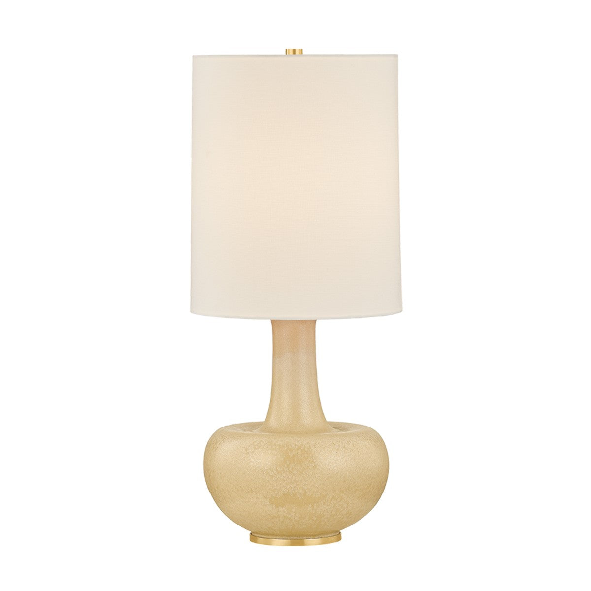 Hudson Valley - L2951-AGB/CTR - One Light Table Lamp - Plum Point - Aged Brass