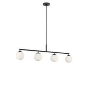 Generation Lighting - GLC1814MBKE - Four Light Linear Chandelier - Nube - Midnight Black