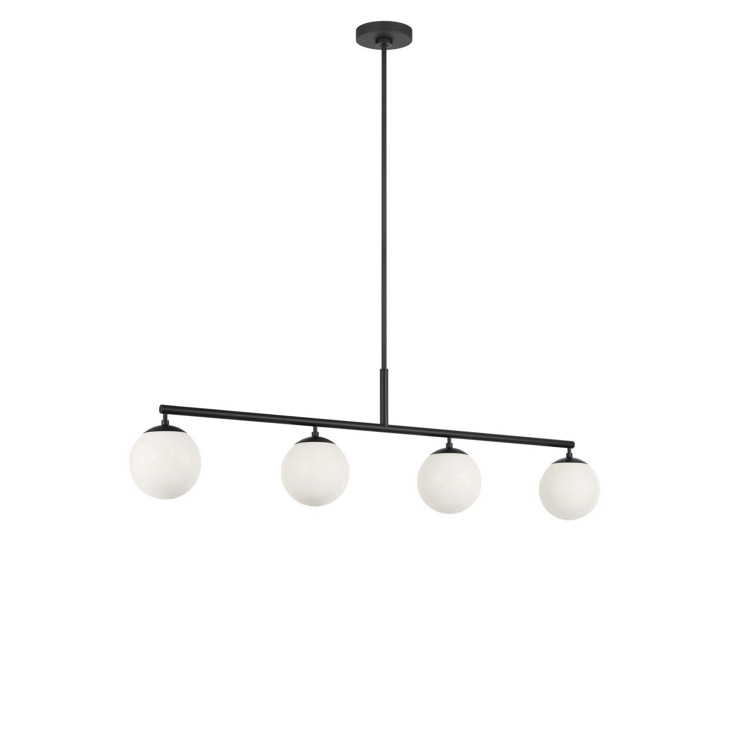 Generation Lighting - GLC1814MBKE - Four Light Linear Chandelier - Nube - Midnight Black