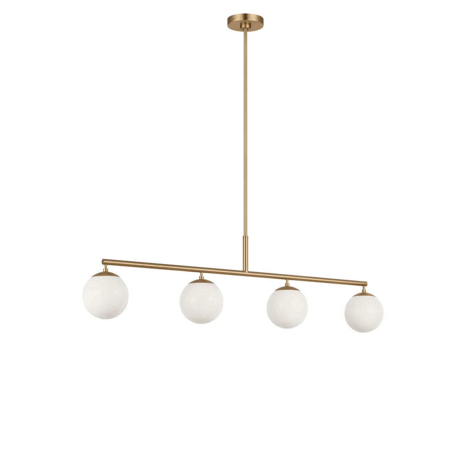Generation Lighting - GLC1814SB - Four Light Linear Chandelier - Nube - Satin Brass
