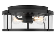 Generation Lighting - GLF1732MBKE - Two Light Flush Mount - Lumra - Midnight Black