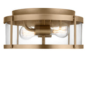 Generation Lighting - GLF1732SB - Two Light Flush Mount - Lumra - Satin Brass