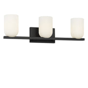 Generation Lighting - GLV1973MBK - Three Light Vanity - Neblina - Midnight Black