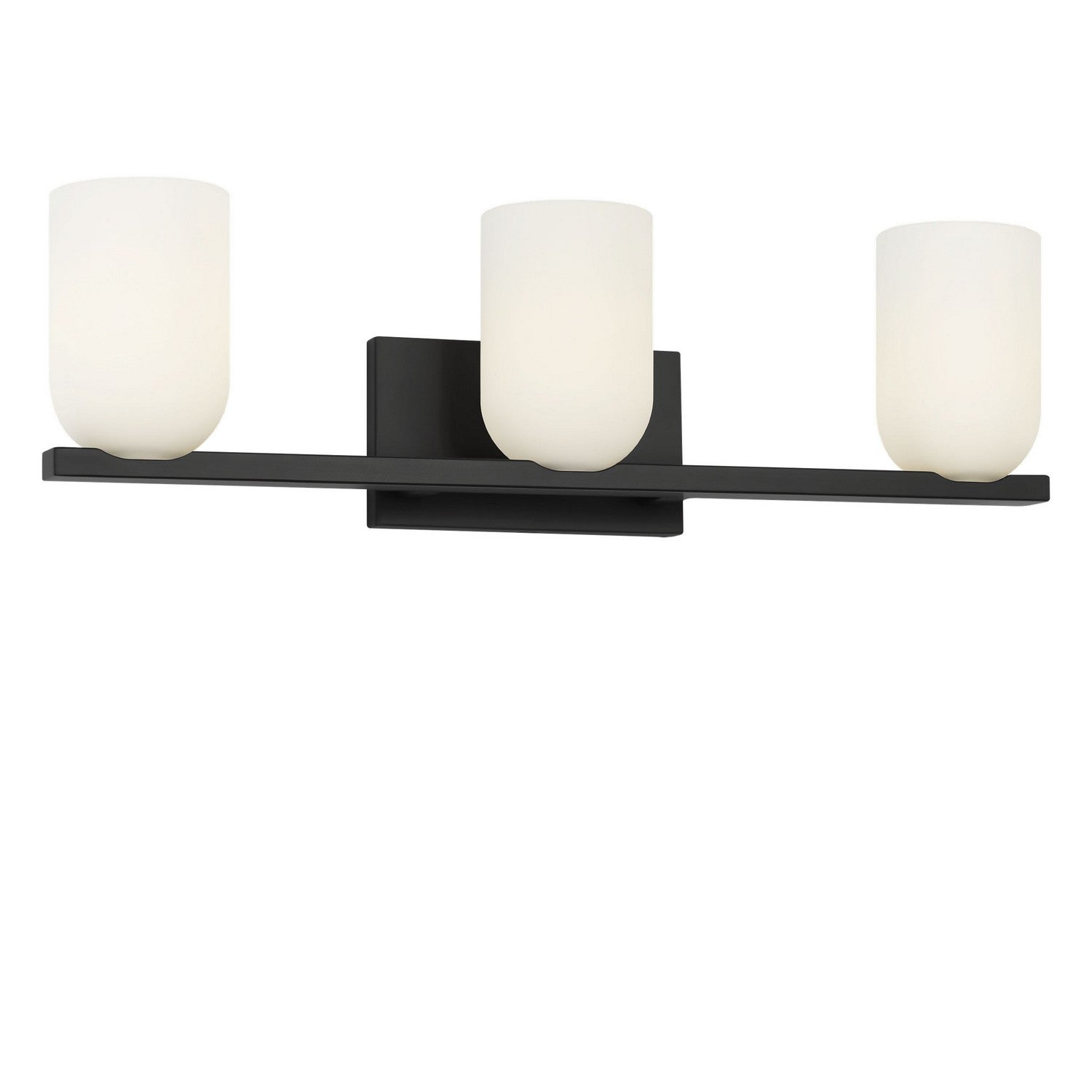 Generation Lighting - GLV1973MBKE - Three Light Vanity - Neblina - Midnight Black