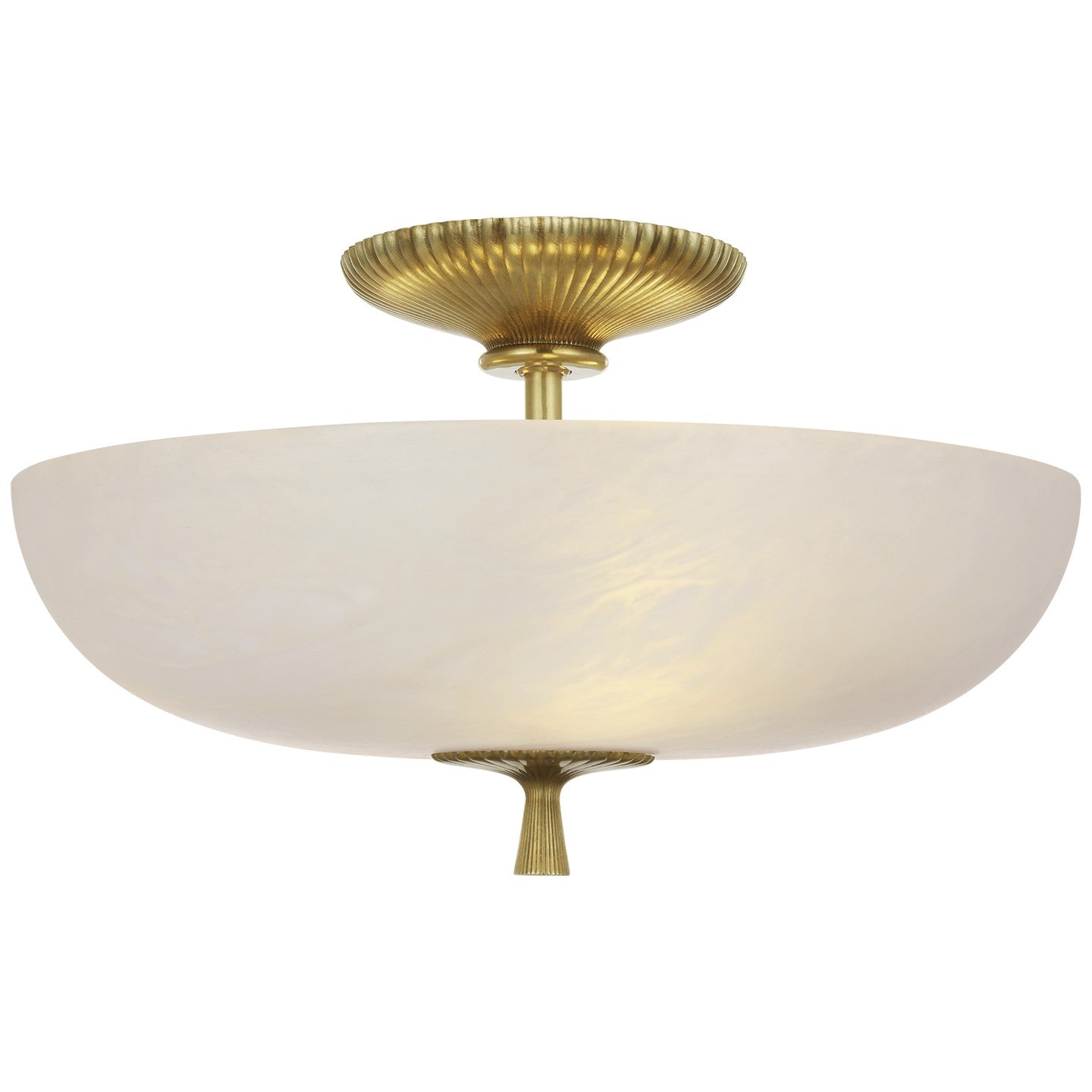 Visual Comfort Signature - ARN 4415HAB-ALB - LED Semi-Flush Mount - Pascal - Hand-Rubbed Antique Brass
