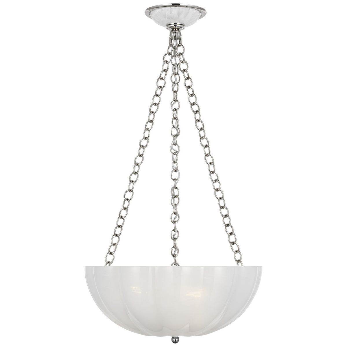 Visual Comfort Signature - ARN 5017PN-WSG - LED Chandelier - Rosehill - Polished Nickel
