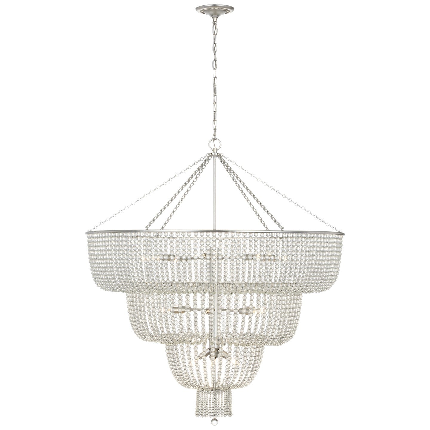 Visual Comfort Signature - ARN 5303BSL-CG - LED Chandelier - Jacqueline - Burnished Silver Leaf
