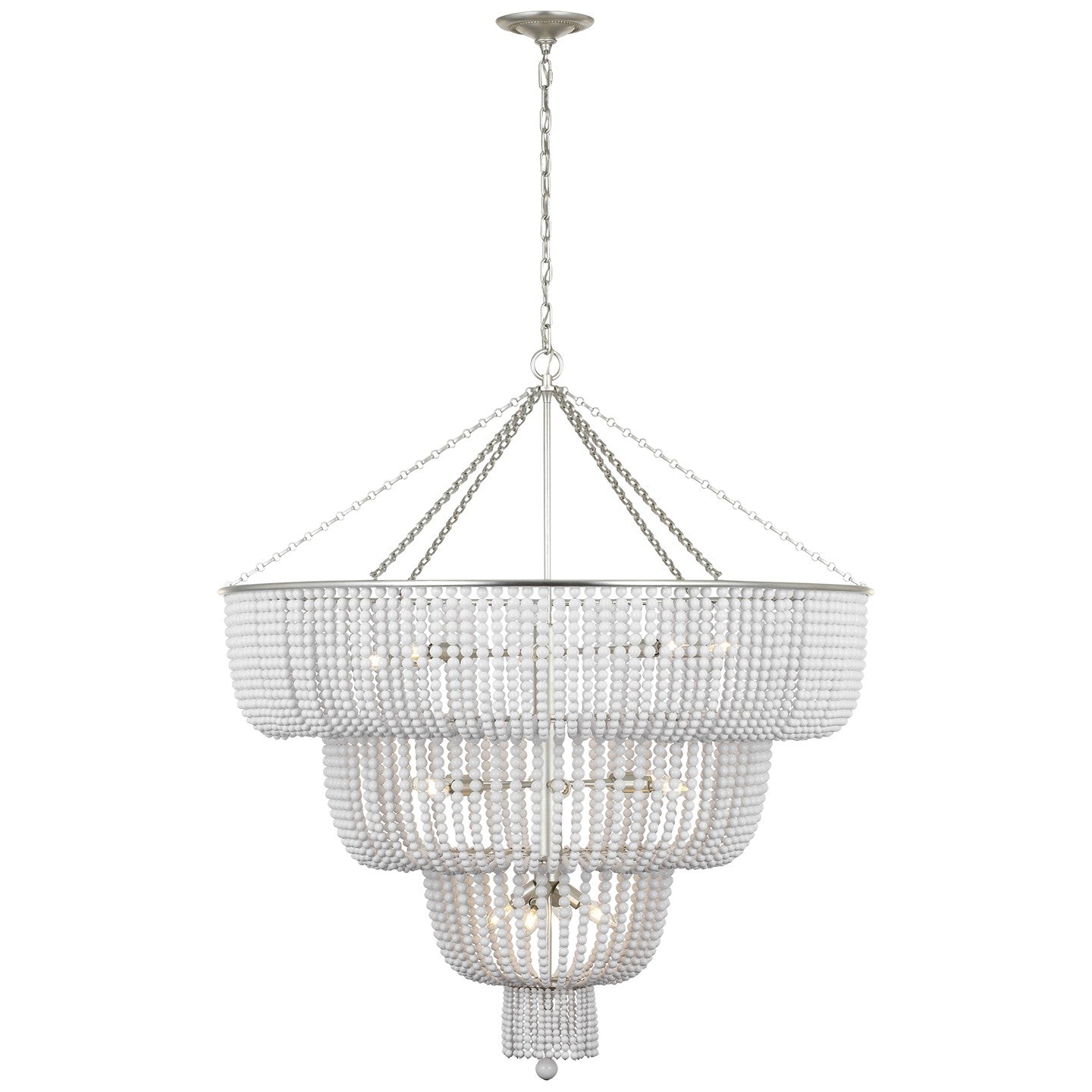 Visual Comfort Signature - ARN 5303BSL-WG - LED Chandelier - Jacqueline - Burnished Silver Leaf