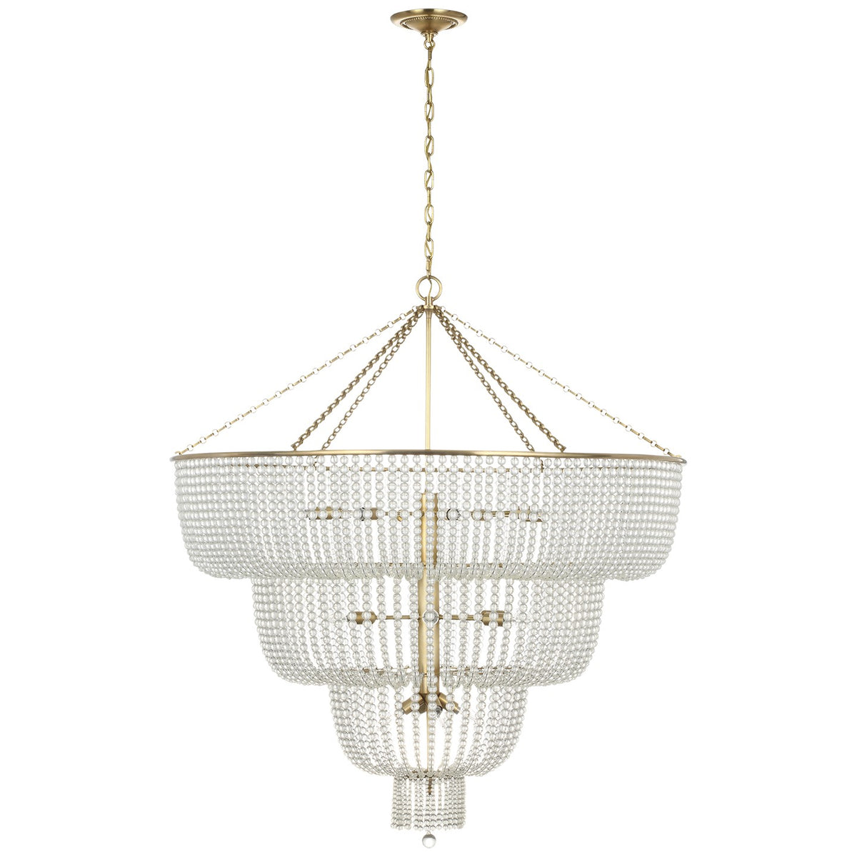 Visual Comfort Signature - ARN 5303HAB-CG - LED Chandelier - Jacqueline - Hand-Rubbed Antique Brass