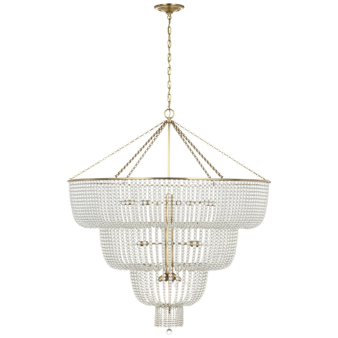 Visual Comfort Signature - ARN 5303HAB-CG - LED Chandelier - Jacqueline - Hand-Rubbed Antique Brass