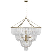 Visual Comfort Signature - ARN 5303HAB-WG - LED Chandelier - Jacqueline - Hand-Rubbed Antique Brass
