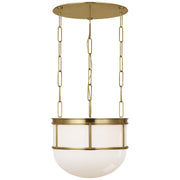 Visual Comfort Signature - CHC 5125AB-WG - LED Lantern - Martil - Antique-Burnished Brass with White Glass