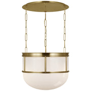 Visual Comfort Signature - CHC 5126AB-WG - LED Lantern - Martil - Antique-Burnished Brass with White Glass