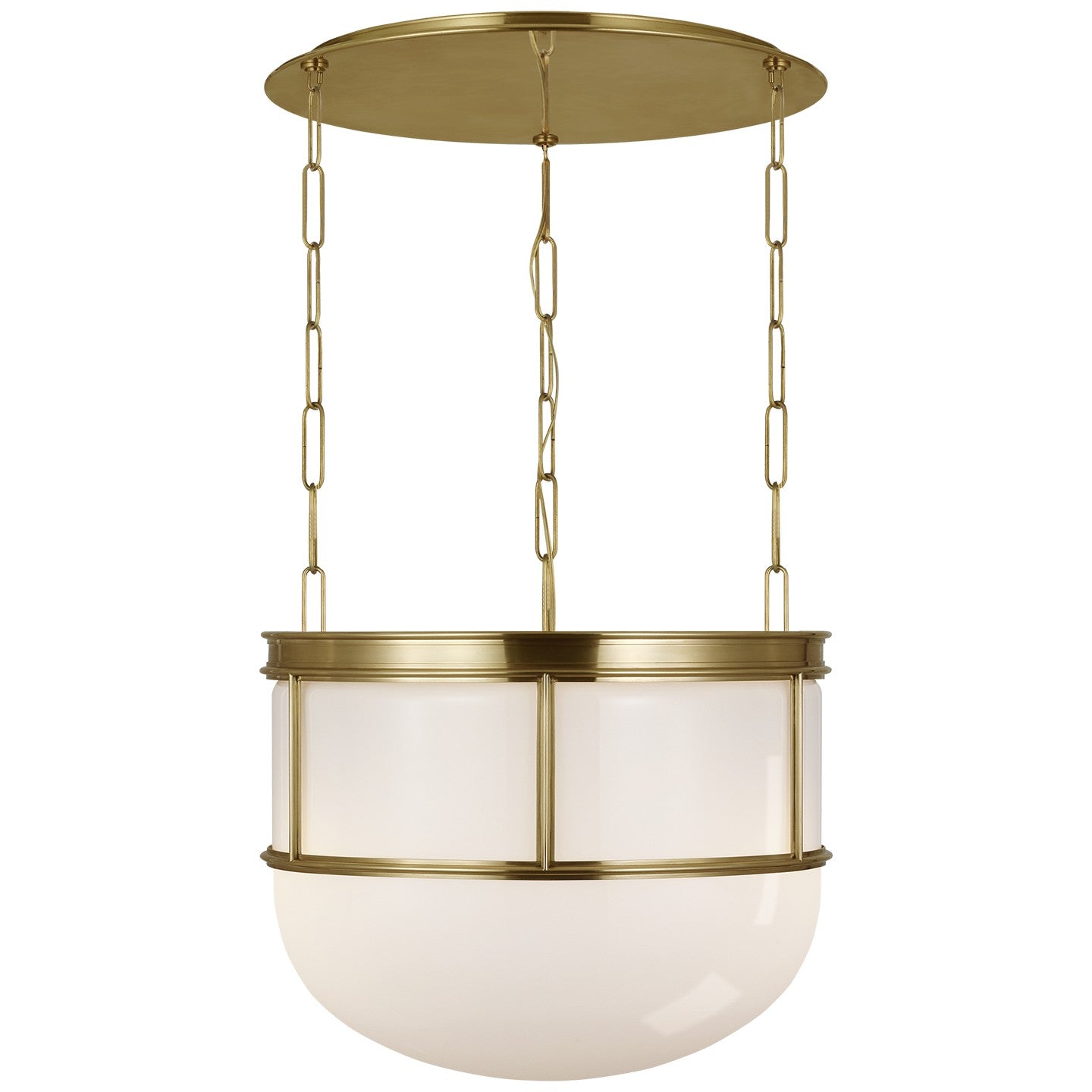 Visual Comfort Signature - CHC 5126AB-WG - LED Lantern - Martil - Antique-Burnished Brass with White Glass