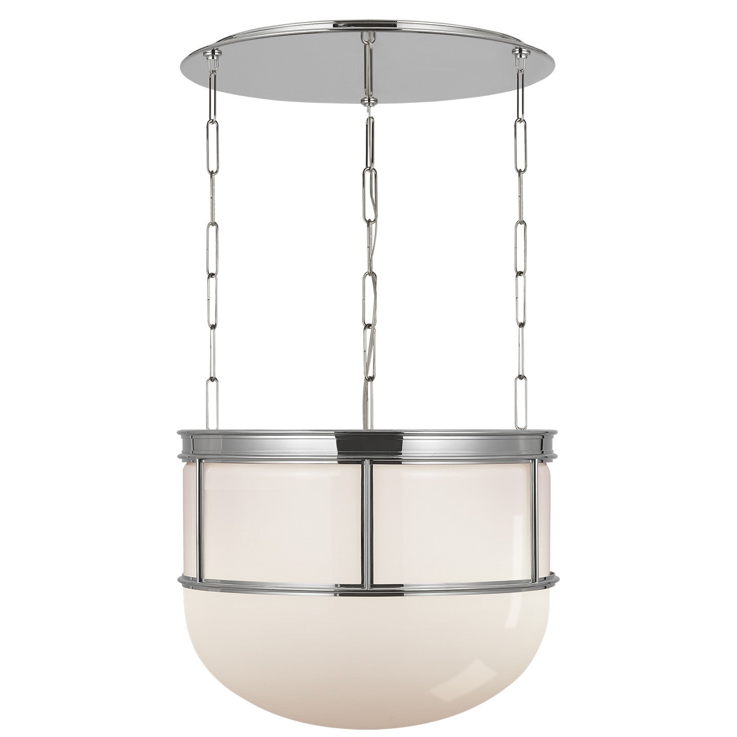 Visual Comfort Signature - CHC 5126PN-WG - LED Lantern - Martil - Polished Nickel with White Glass