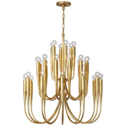 Visual Comfort Signature - JN 5073AGL - LED Chandelier - Acadia - Antique Gold Leaf