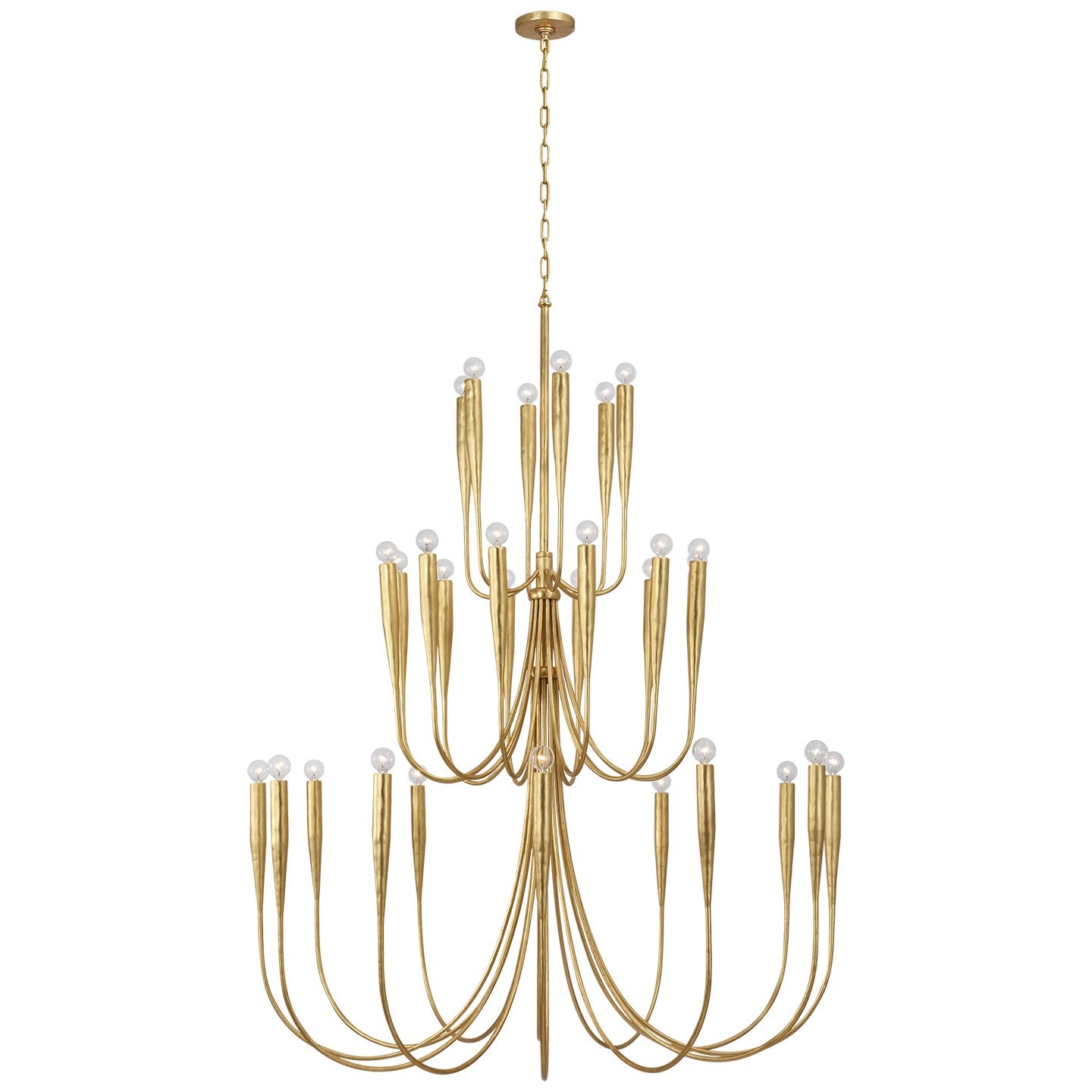 Visual Comfort Signature - JN 5074AGL - LED Chandelier - Acadia - Antique Gold Leaf