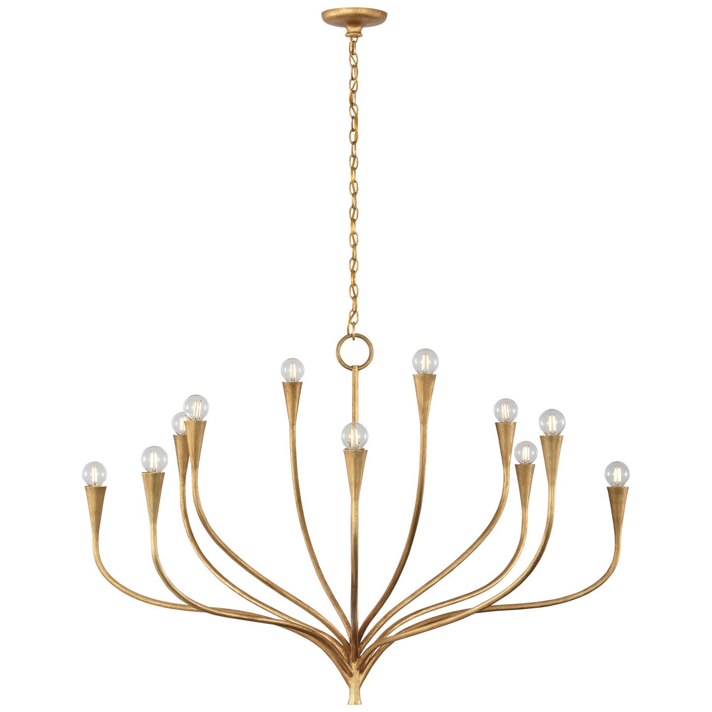 Visual Comfort Signature - JN 5187AGL - LED Chandelier - Marini - Antique Gold Leaf