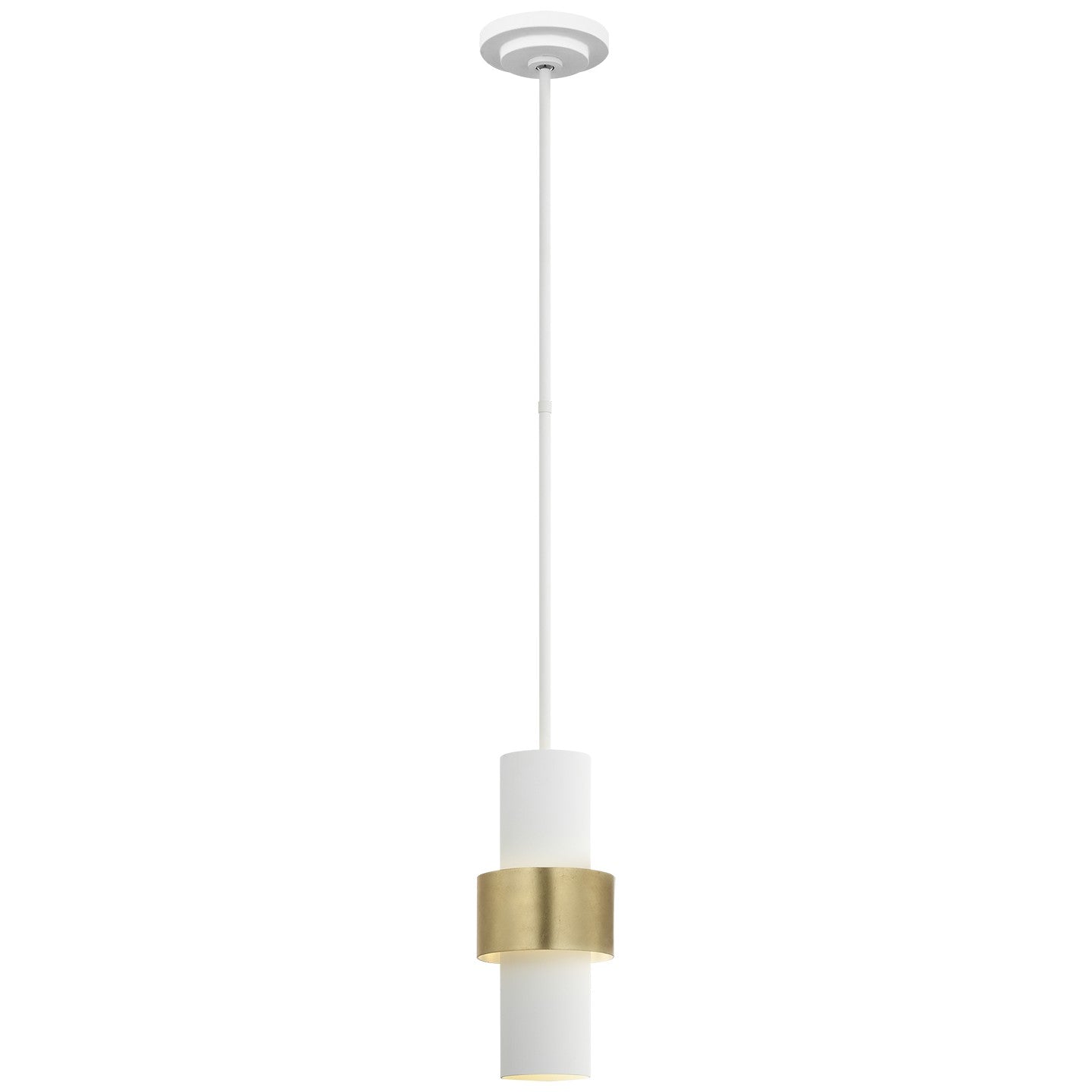 Visual Comfort Signature - JN 5328PW/G - LED Pendant - Chalmette - Plaster White and Gild