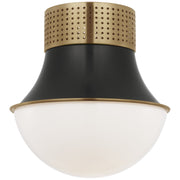 Visual Comfort Signature - KW 4058AB/BZ-WG - LED Flush Mount - Precision - Antique-Burnished Brass and Bronze
