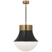 Visual Comfort Signature - KW 5223AB/BZ-WG - One Light Pendant - Precision - Antique-Burnished Brass and Bronze