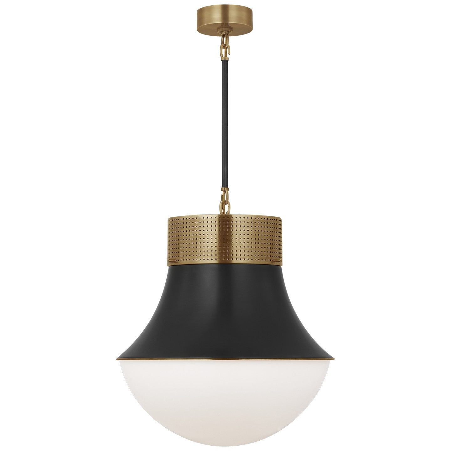Visual Comfort Signature - KW 5223AB/BZ-WG - One Light Pendant - Precision - Antique-Burnished Brass and Bronze