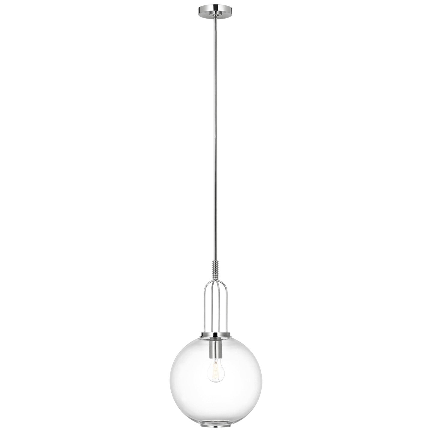 Visual Comfort Signature - MF 5225PN-CG - LED Pendant - Meir - Polished Nickel