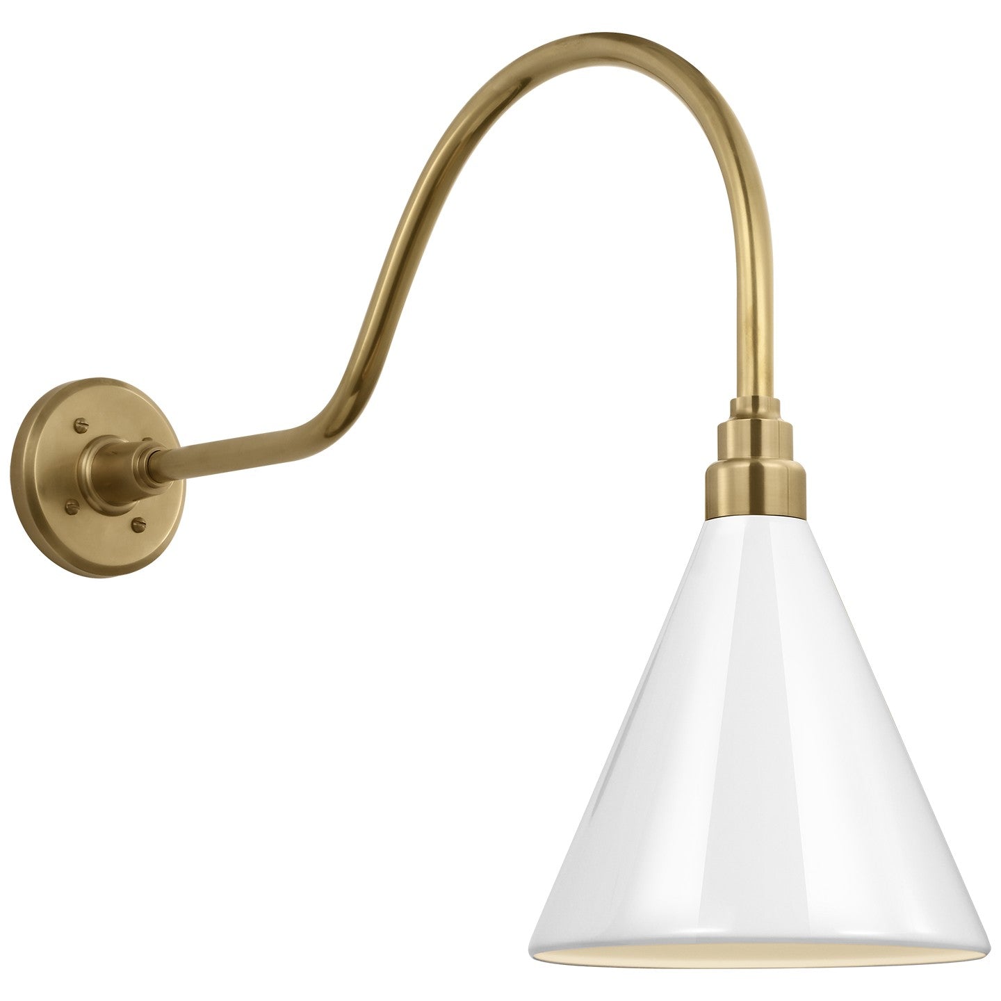 Visual Comfort Signature - TOB 2802HAB/S10-WHT - LED Barn Light - Academy Barn Light - Hand-Rubbed Antique Brass
