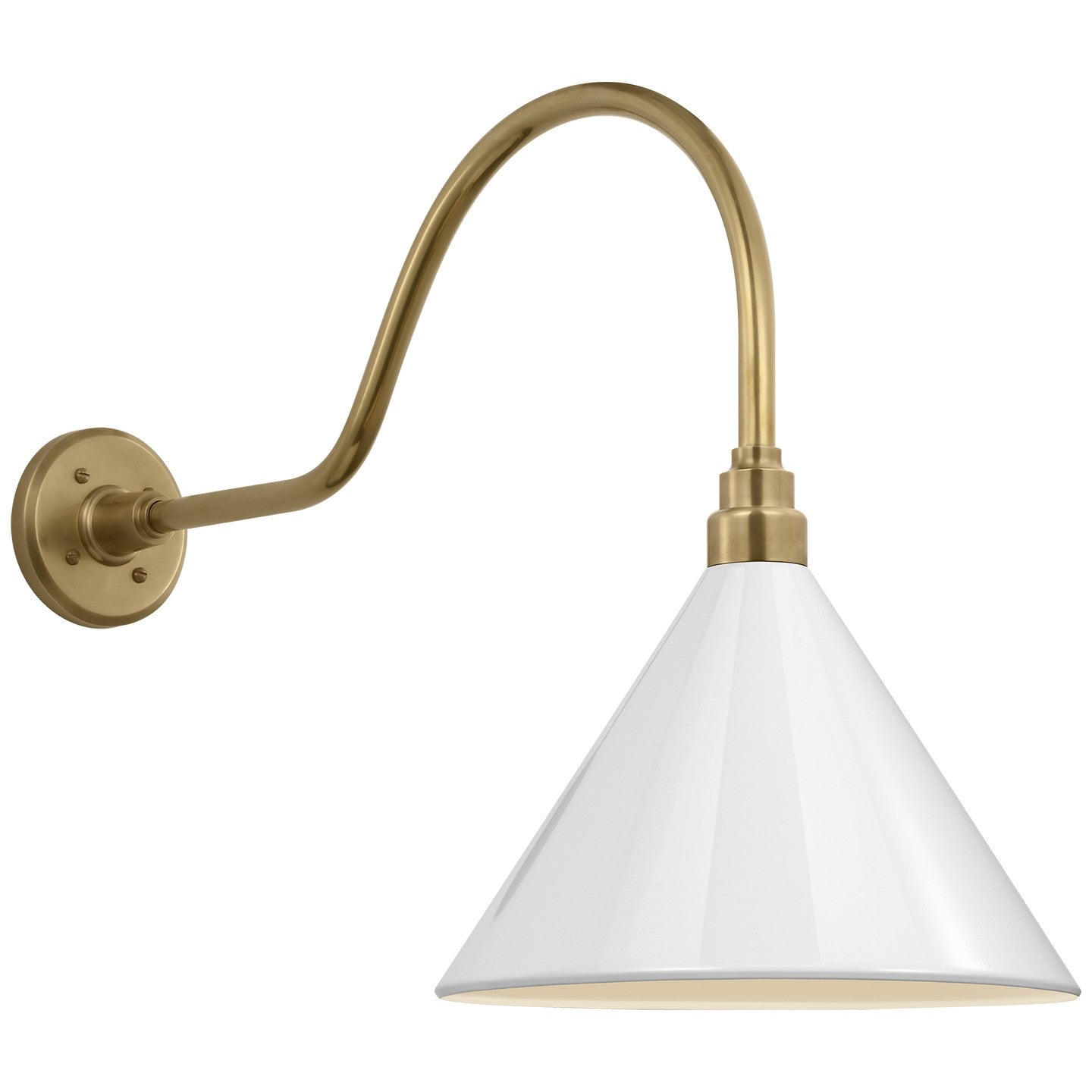 Visual Comfort Signature - TOB 2802HAB/S11-WHT - LED Barn Light - Academy Barn Light - Hand-Rubbed Antique Brass
