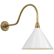 Visual Comfort Signature - TOB 2802HAB/S11-WHT - LED Barn Light - Academy Barn Light - Hand-Rubbed Antique Brass