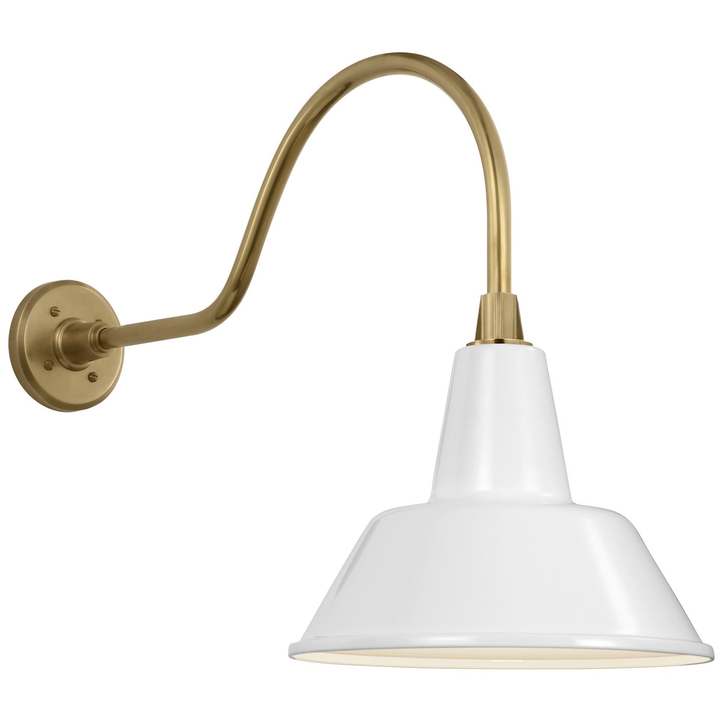 Visual Comfort Signature - TOB 2802HAB/S1-WHT - LED Barn Light - Academy Barn Light - Hand-Rubbed Antique Brass