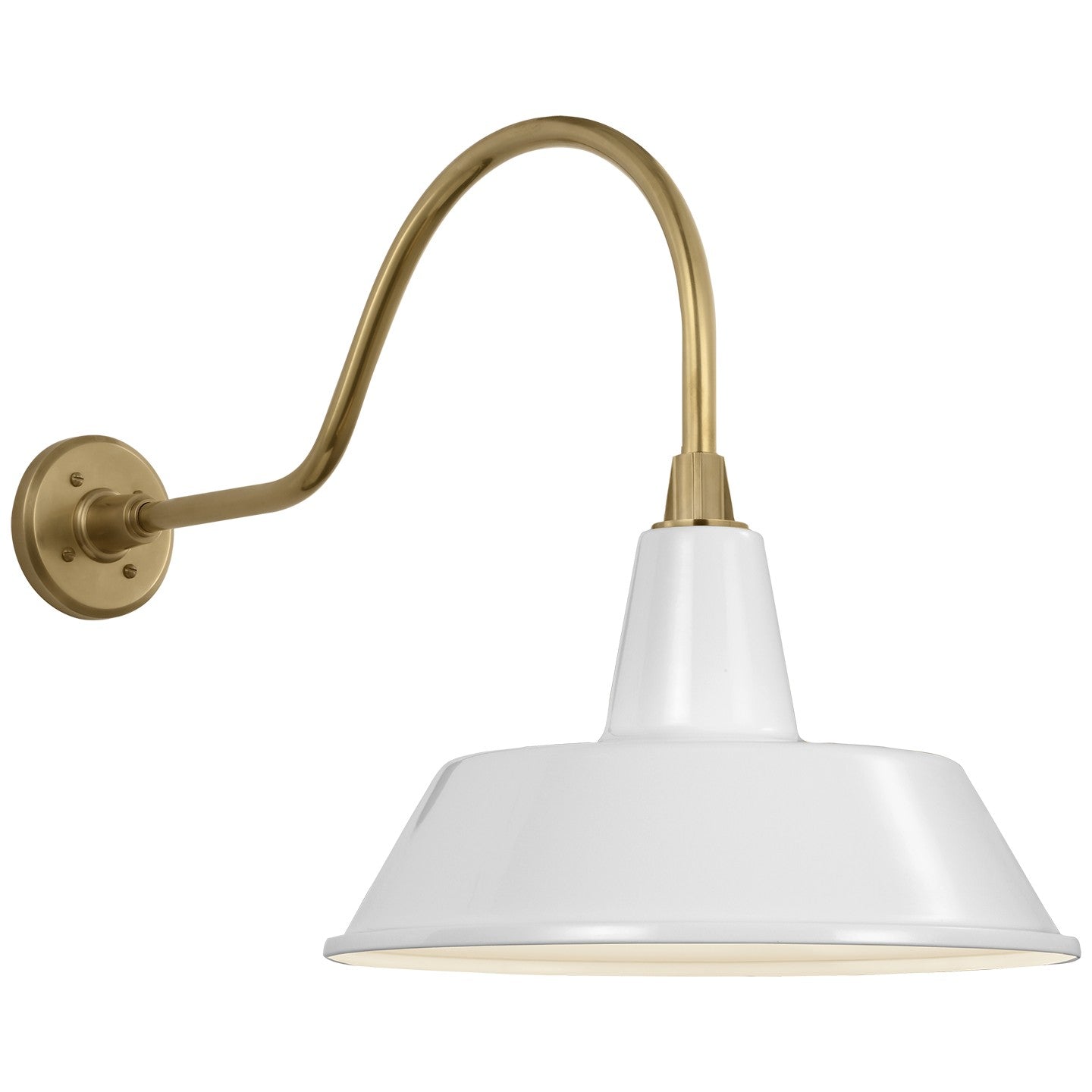 Visual Comfort Signature - TOB 2802HAB/S2-WHT - LED Barn Light - Academy Barn Light - Hand-Rubbed Antique Brass
