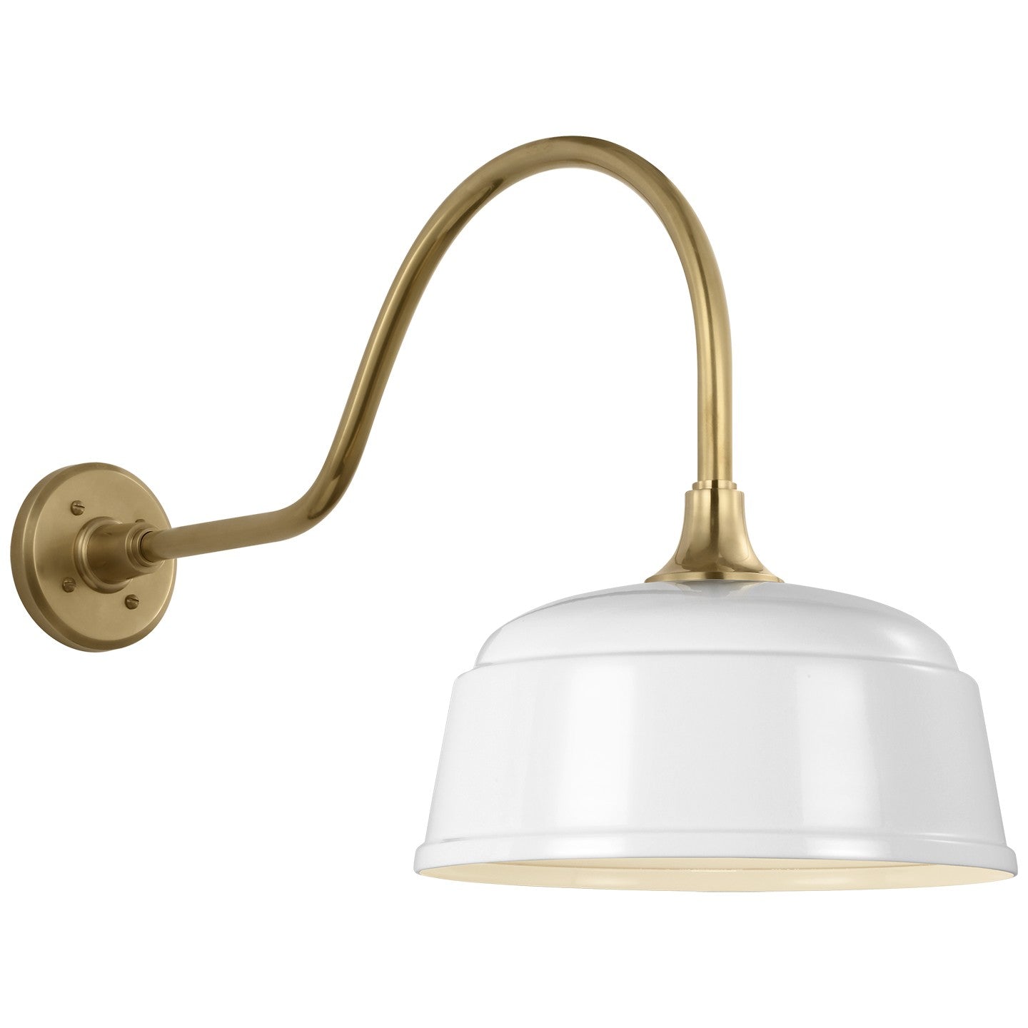Visual Comfort Signature - TOB 2802HAB/S6-WHT - LED Barn Light - Academy Barn Light - Hand-Rubbed Antique Brass