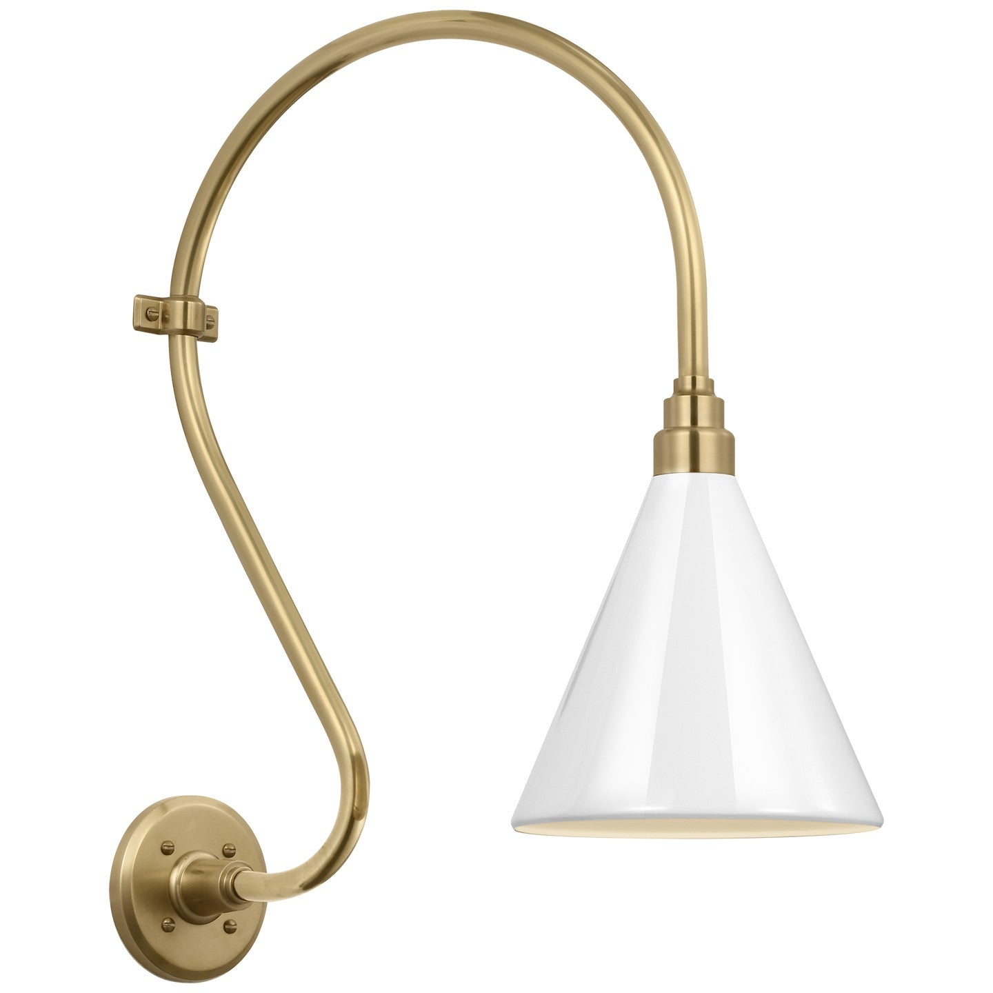 Visual Comfort Signature - TOB 2804HAB/S10-WHT - LED Barn Light - Academy Barn Light - Hand-Rubbed Antique Brass
