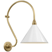 Visual Comfort Signature - TOB 2804HAB/S11-WHT - LED Barn Light - Academy Barn Light - Hand-Rubbed Antique Brass