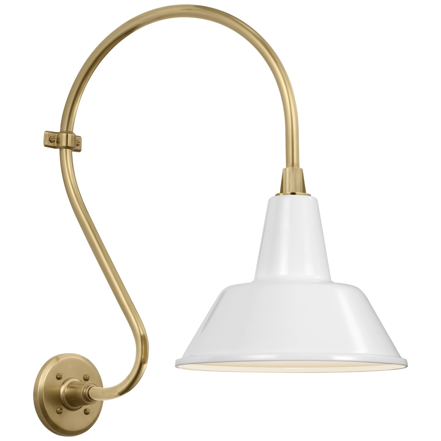 Visual Comfort Signature - TOB 2804HAB/S1-WHT - LED Barn Light - Academy Barn Light - Hand-Rubbed Antique Brass