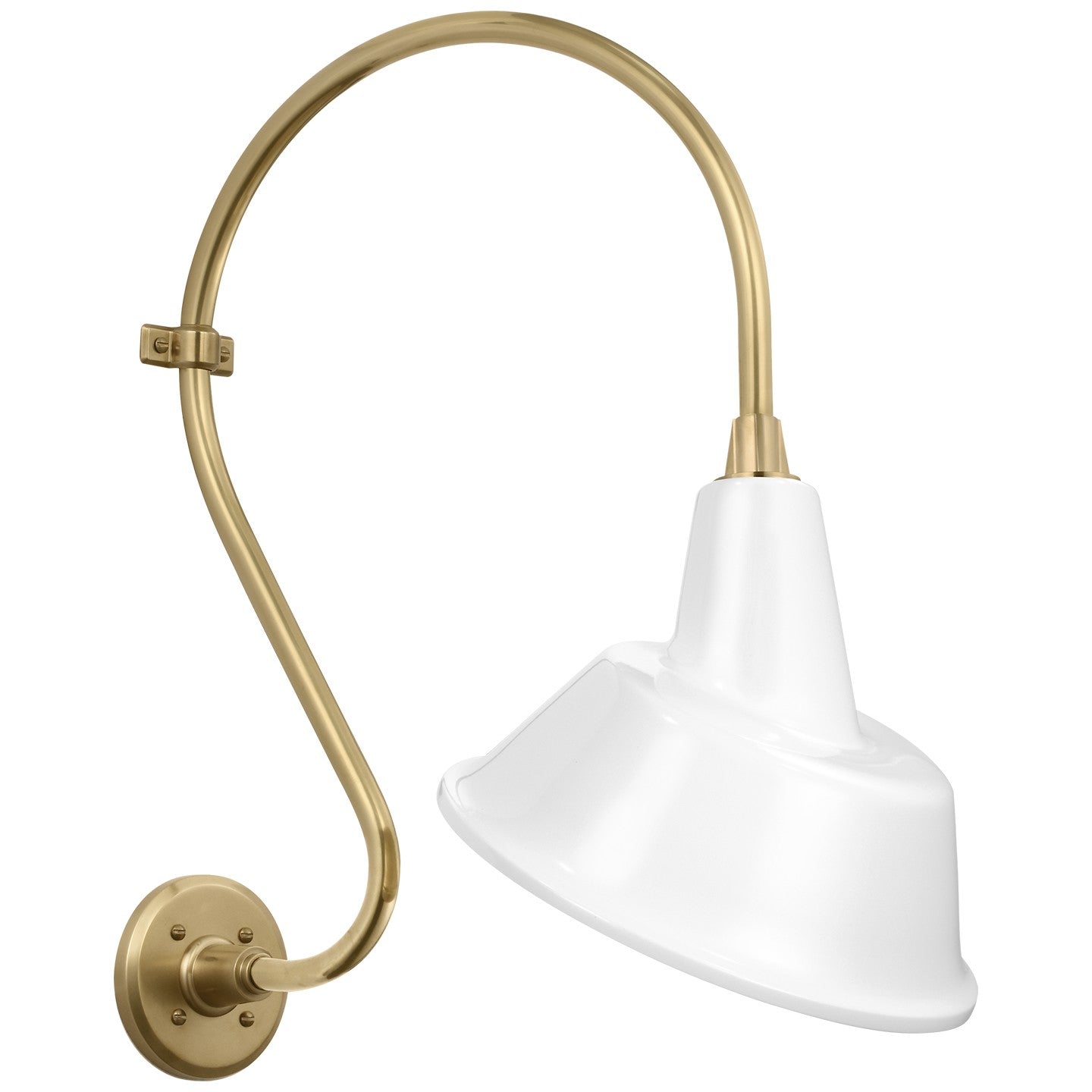 Visual Comfort Signature - TOB 2804HAB/S3-WHT - LED Barn Light - Academy Barn Light - Hand-Rubbed Antique Brass