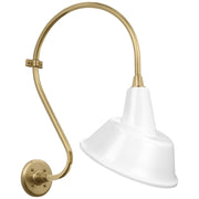 Visual Comfort Signature - TOB 2804HAB/S3-WHT - LED Barn Light - Academy Barn Light - Hand-Rubbed Antique Brass