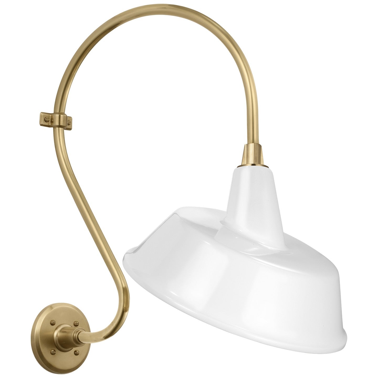 Visual Comfort Signature - TOB 2804HAB/S4-WHT - LED Barn Light - Academy Barn Light - Hand-Rubbed Antique Brass