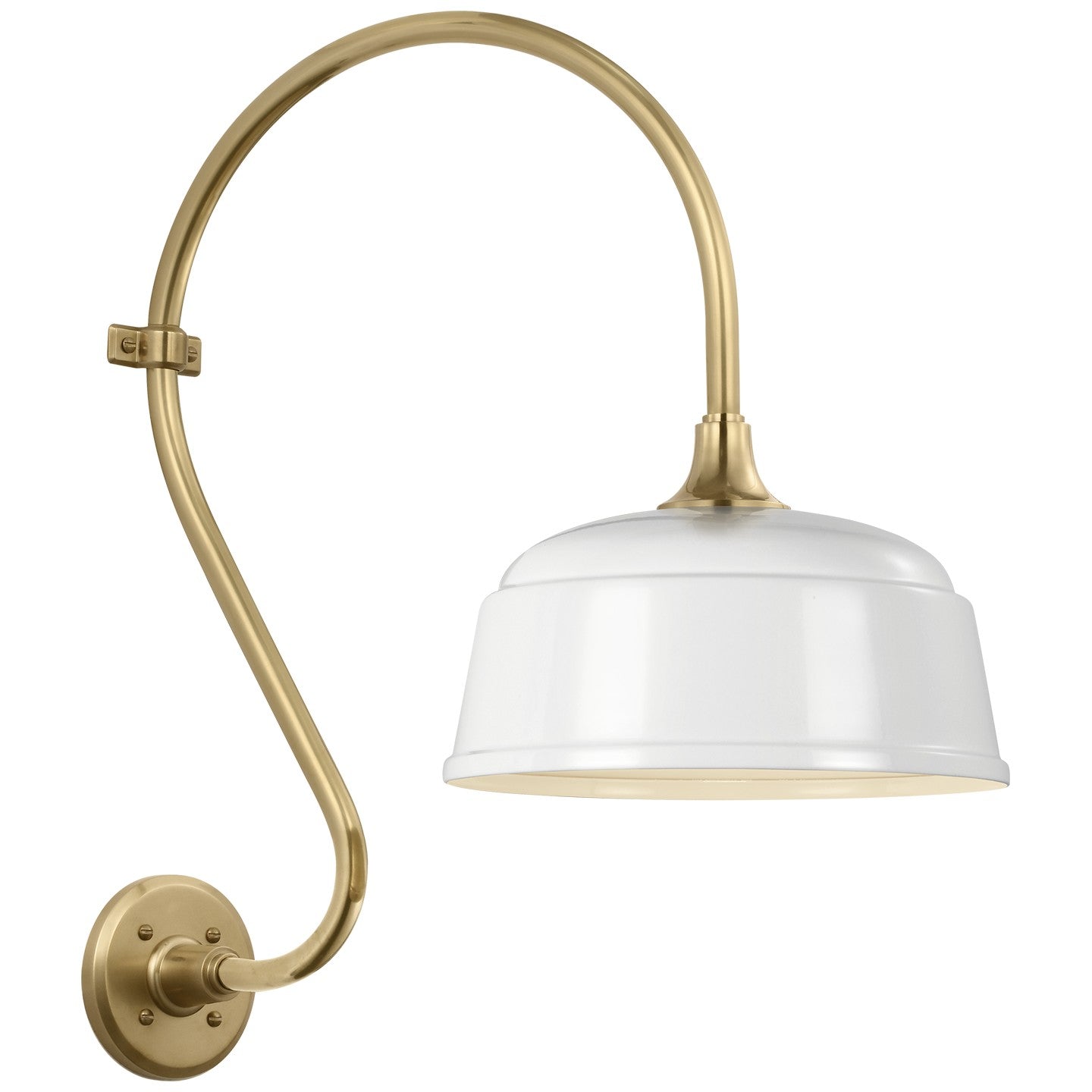 Visual Comfort Signature - TOB 2804HAB/S6-WHT - LED Barn Light - Academy Barn Light - Hand-Rubbed Antique Brass