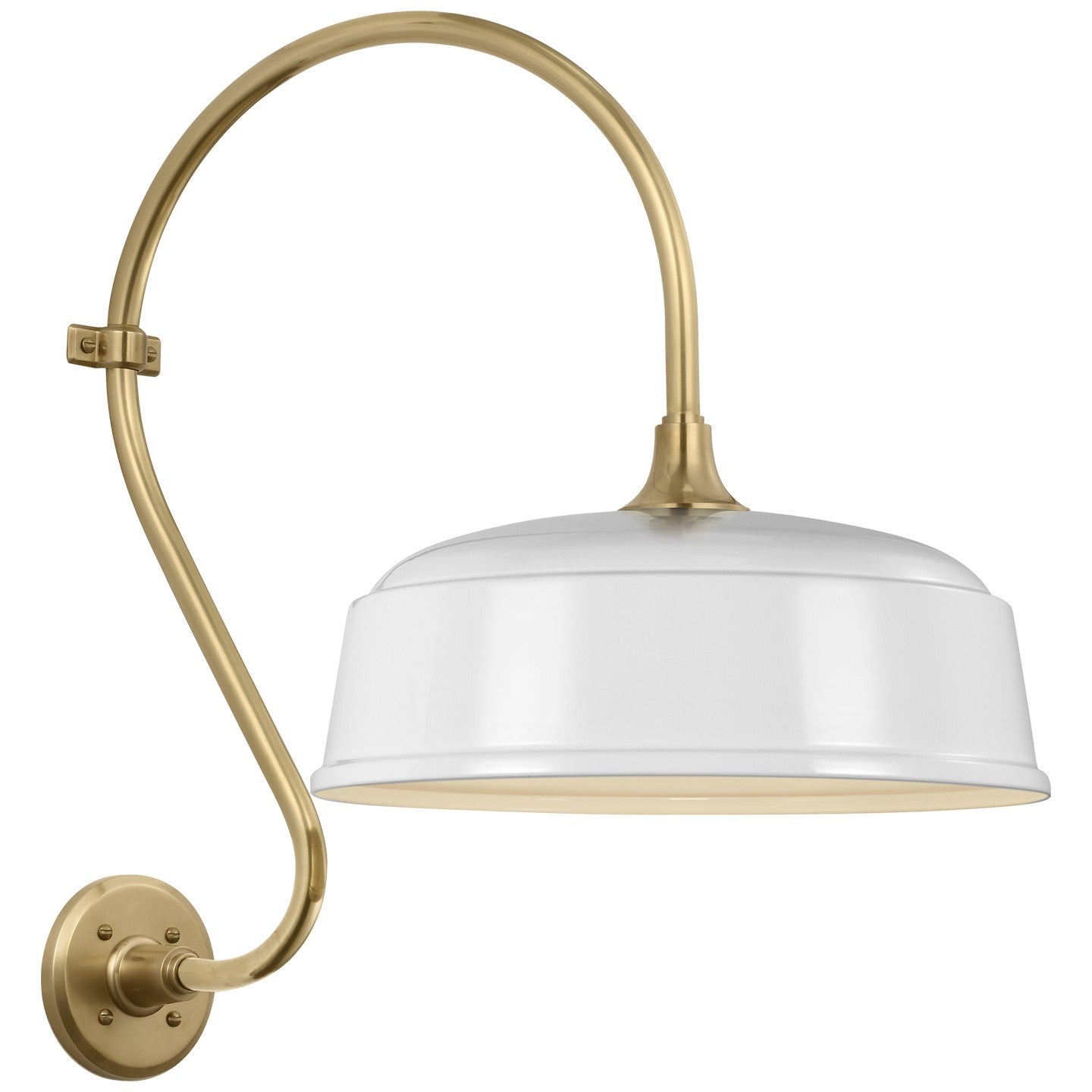 Visual Comfort Signature - TOB 2804HAB/S7-WHT - LED Barn Light - Academy Barn Light - Hand-Rubbed Antique Brass