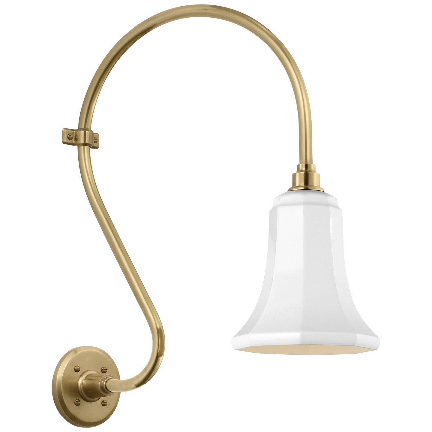 Visual Comfort Signature - TOB 2804HAB/S8-WHT - LED Barn Light - Academy Barn Light - Hand-Rubbed Antique Brass