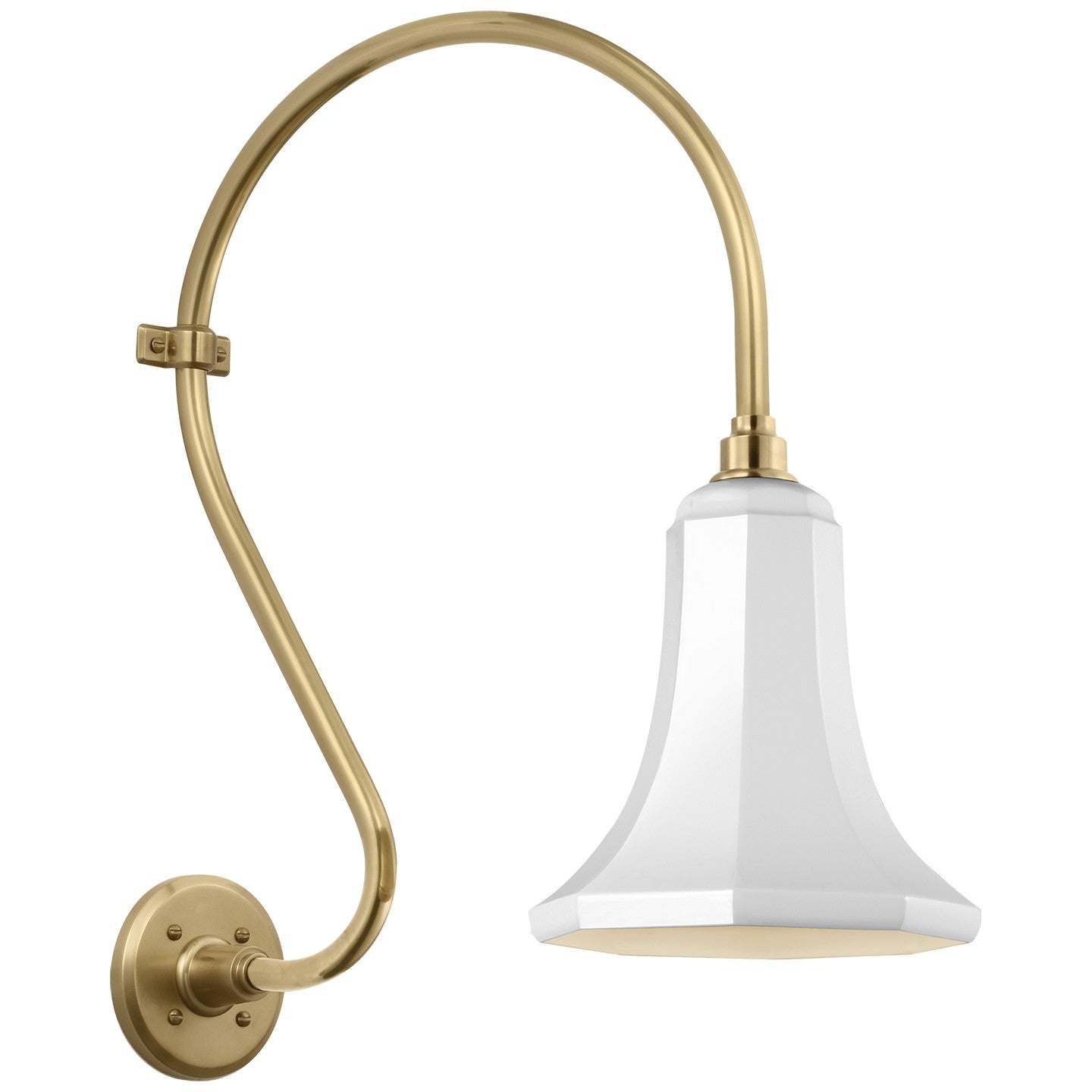 Visual Comfort Signature - TOB 2804HAB/S9-WHT - LED Barn Light - Academy Barn Light - Hand-Rubbed Antique Brass