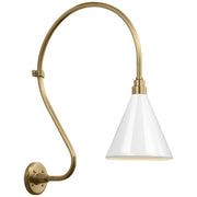 Visual Comfort Signature - TOB 2805HAB/S10-WHT - LED Barn Light - Academy Barn Light - Hand-Rubbed Antique Brass