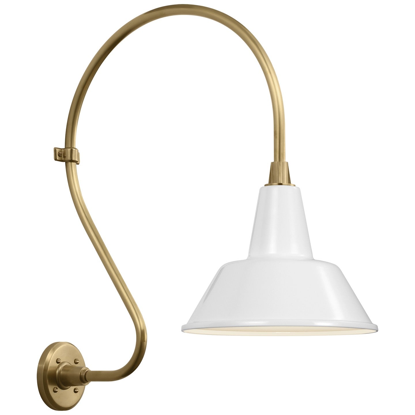 Visual Comfort Signature - TOB 2805HAB/S1-WHT - LED Barn Light - Academy Barn Light - Hand-Rubbed Antique Brass