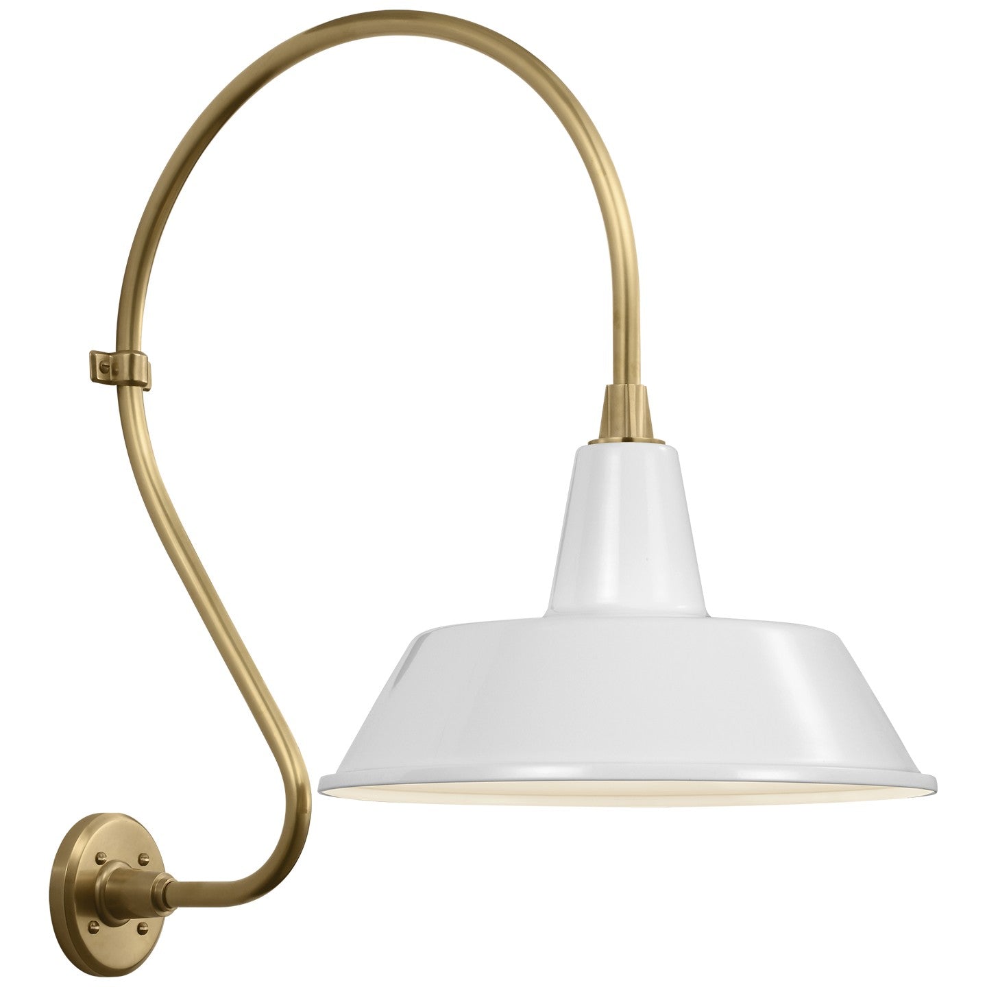 Visual Comfort Signature - TOB 2805HAB/S2-WHT - LED Barn Light - Academy Barn Light - Hand-Rubbed Antique Brass