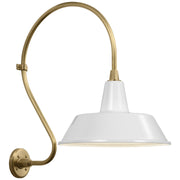 Visual Comfort Signature - TOB 2805HAB/S2-WHT - LED Barn Light - Academy Barn Light - Hand-Rubbed Antique Brass