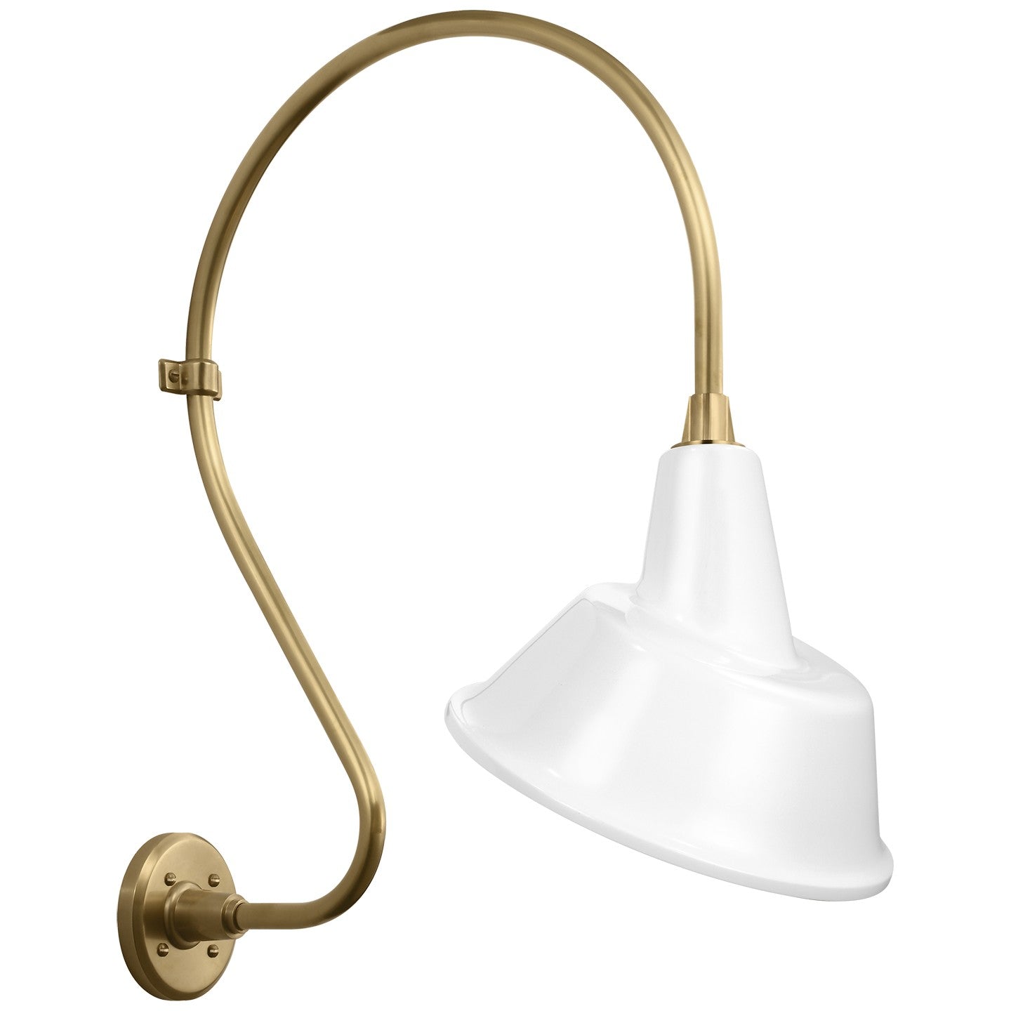 Visual Comfort Signature - TOB 2805HAB/S3-WHT - LED Barn Light - Academy Barn Light - Hand-Rubbed Antique Brass