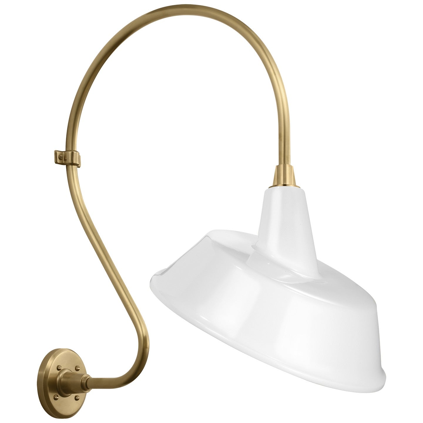 Visual Comfort Signature - TOB 2805HAB/S4-WHT - LED Barn Light - Academy Barn Light - Hand-Rubbed Antique Brass